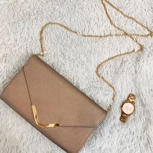 Rose gold clutch/crossbody